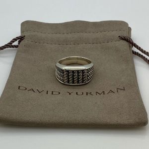 DAVID YURMAN Maritime 3 Rope Sterling Silver Ring